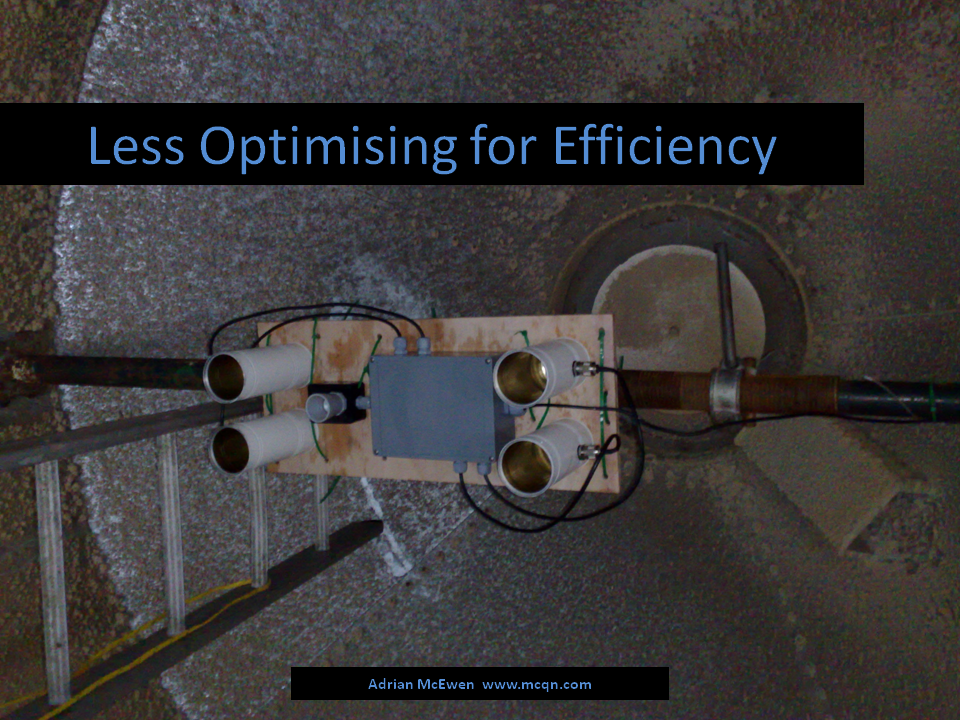 Less Optimising for Efficiency