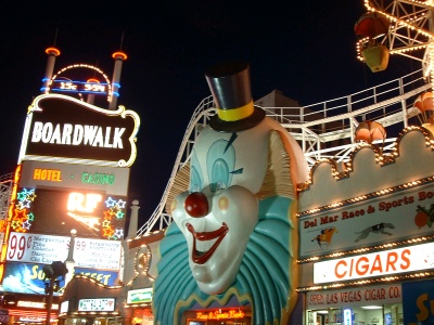 Busy, enticing fairground