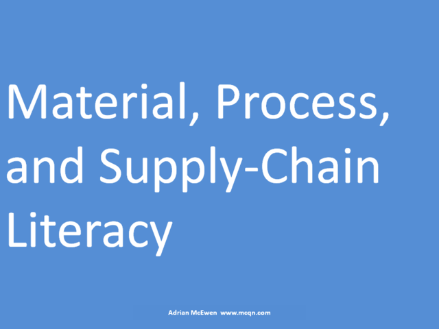 Material, Process, and Supply-Chain Literacy